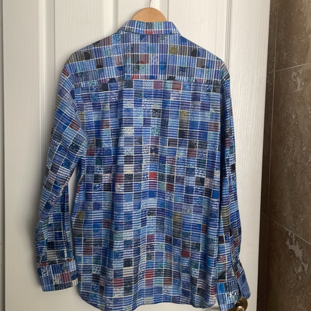 Visconti Black - Blue Patchwork Checkered Dress S… - image 6